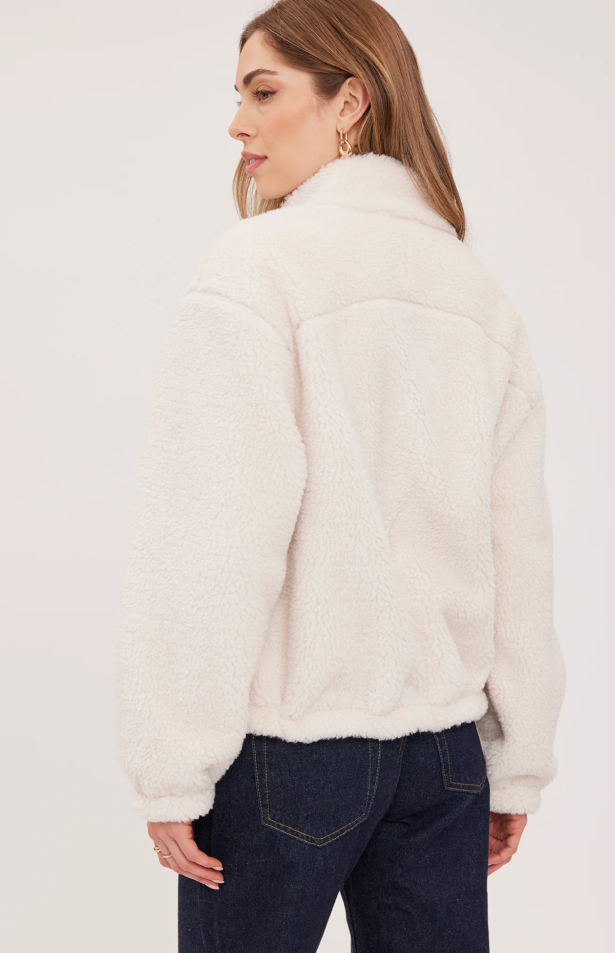 Camden Sherpa Jacket in Cream