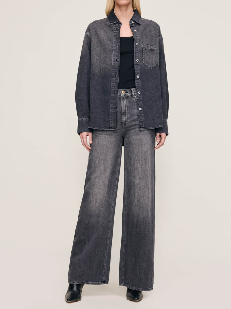 Hepburn Wide Leg High Rise 32" | Nightshade Aura