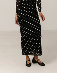 Mesh Maxi Tube Skirt