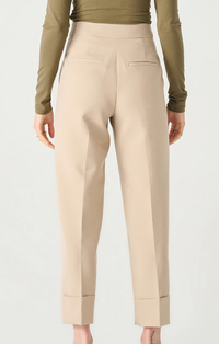 Cuffed Dress Pant in Light Taupe