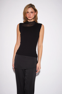Gigi Knit Tank | Caviar
