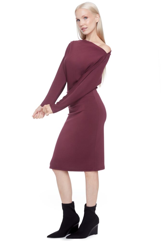Demi Dress in Merlot