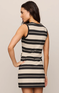 Mattie Striped Mini Dress | Ash Black