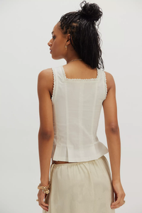 Bridgette Corset Top | Clean Ivory