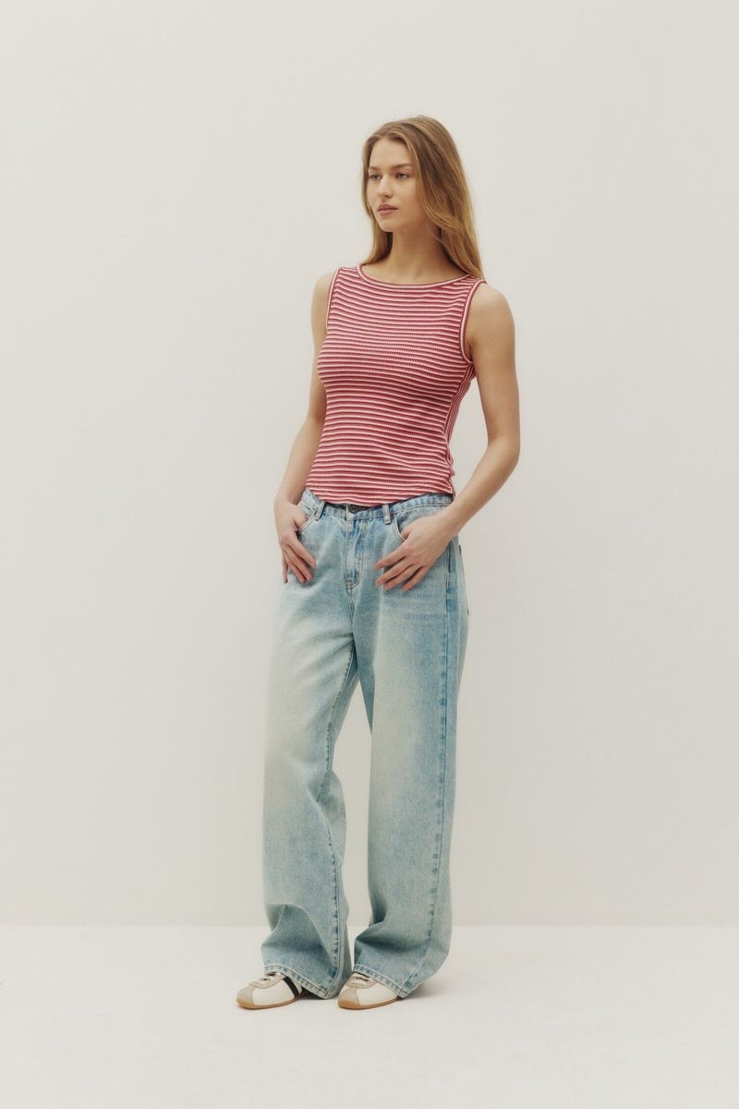Sienna Stripe Top | Gradient Red
