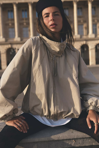 Chelsea Funnel Neck Jacket in Oatmeal