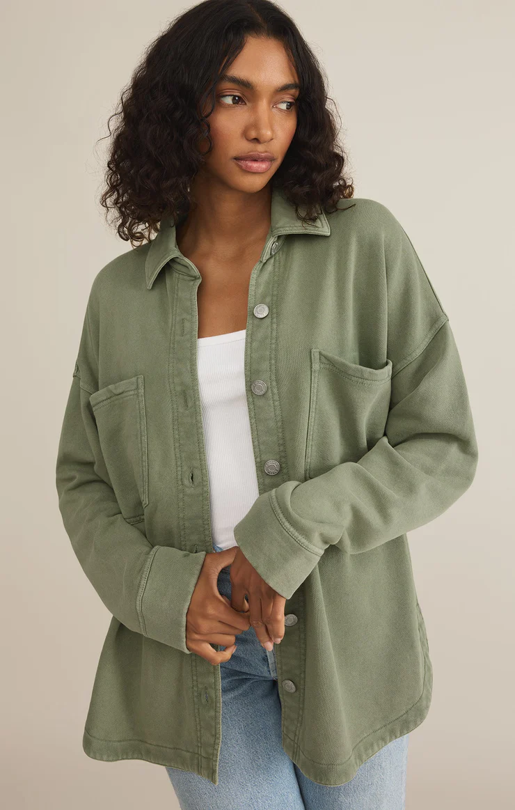 All Day Knit Jacket In Avocado