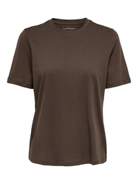 Happy Short Sleeve O-Neck Tee in Chocolate