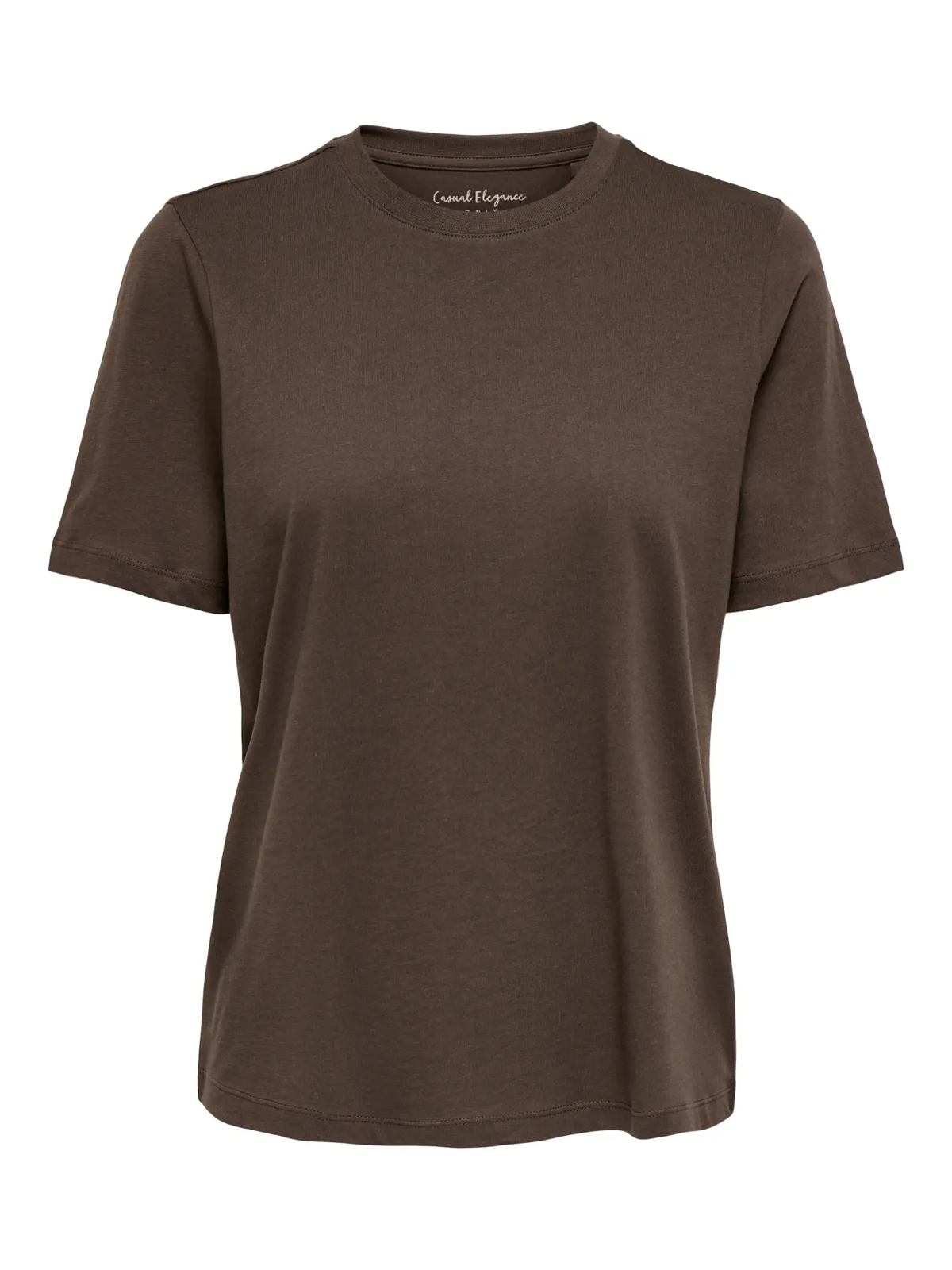 Happy Short Sleeve O-Neck Tee in Chocolate