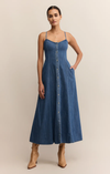 Angel Eyes Denim Midi Dress | Medium Indigo