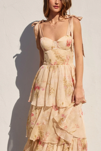 Have My Heart Corset Layered Maxi