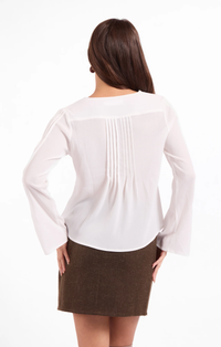 Regina Woven Top in Ivory