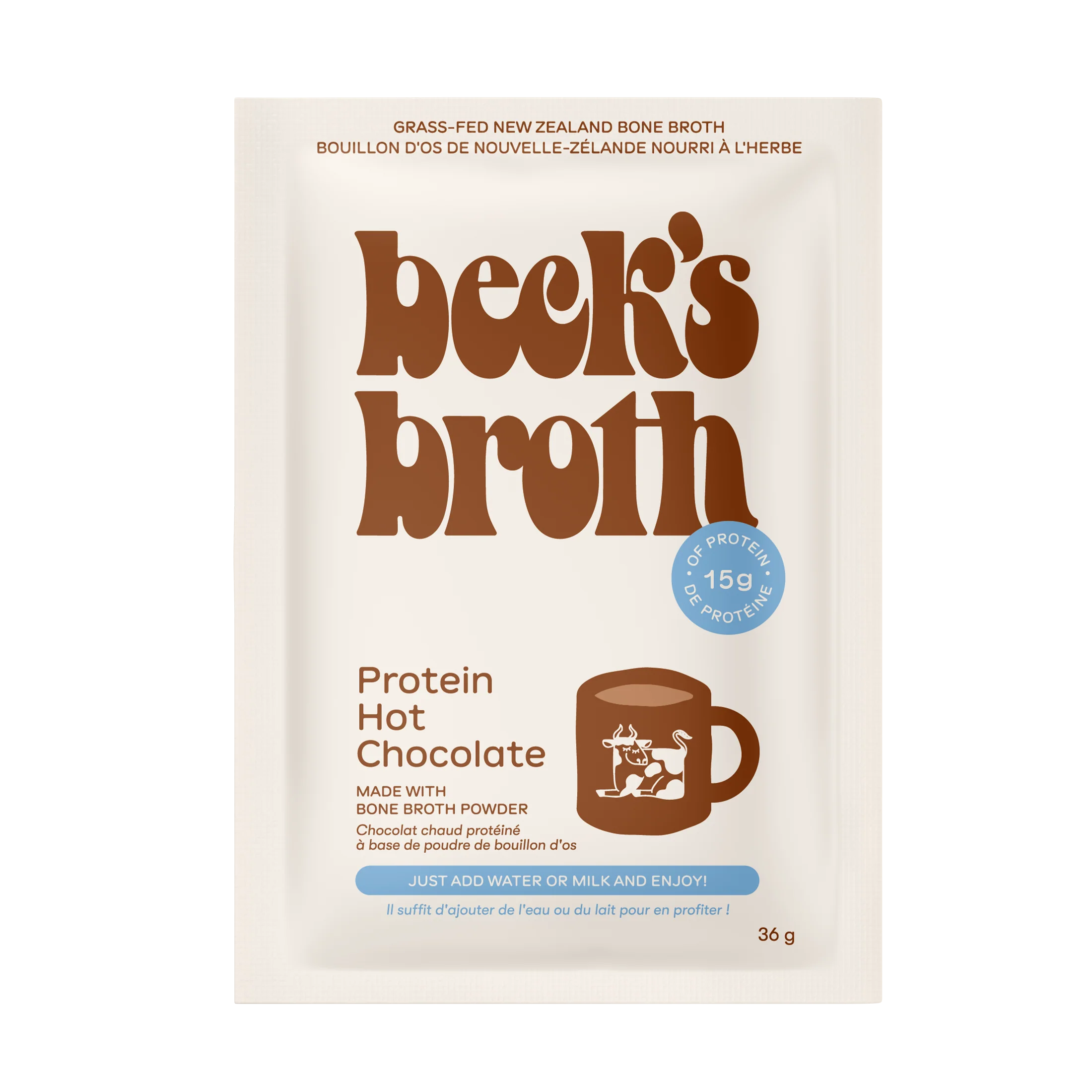 Beck's Broth | Hot Chocolate Bone Broth | Single Serving