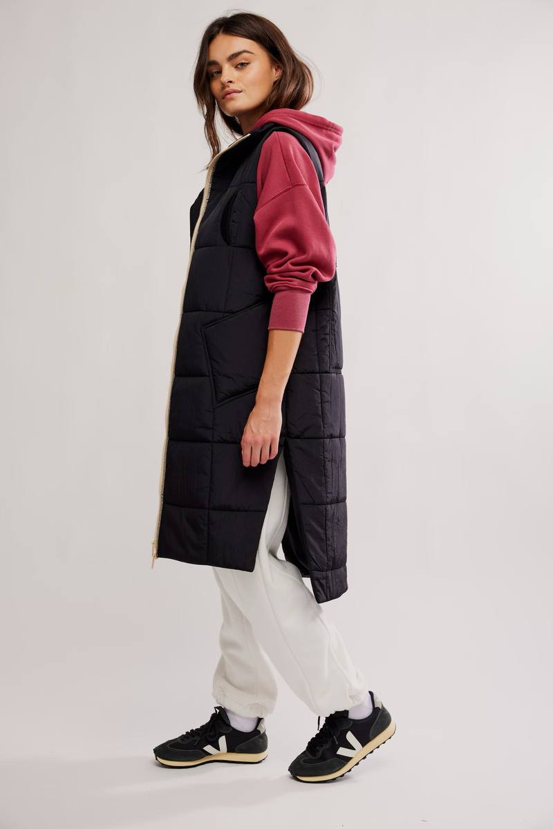 On The Move Packable Puffer Vest | Black