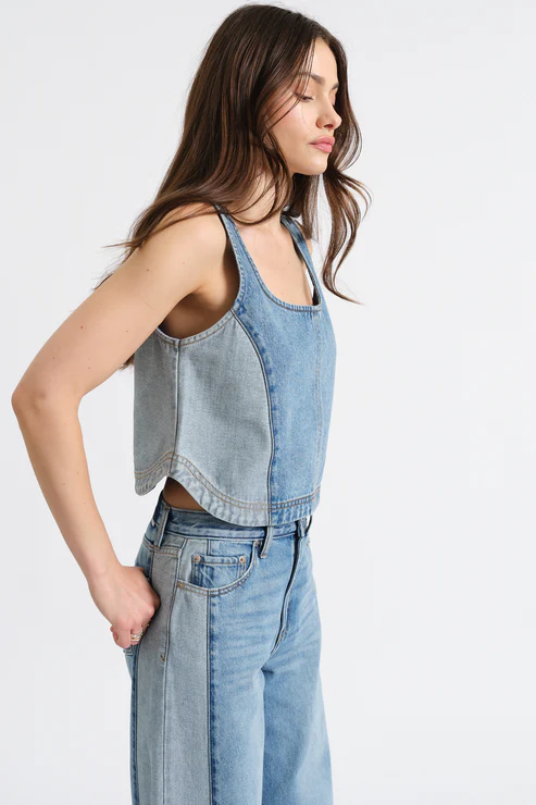 Solana Sleeveless Top in Coast