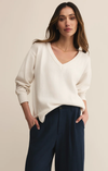 All Around V-neck Sweater | White