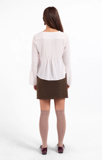 Regina Woven Top in Ivory