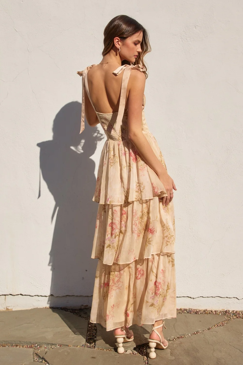 Have My Heart Corset Layered Maxi