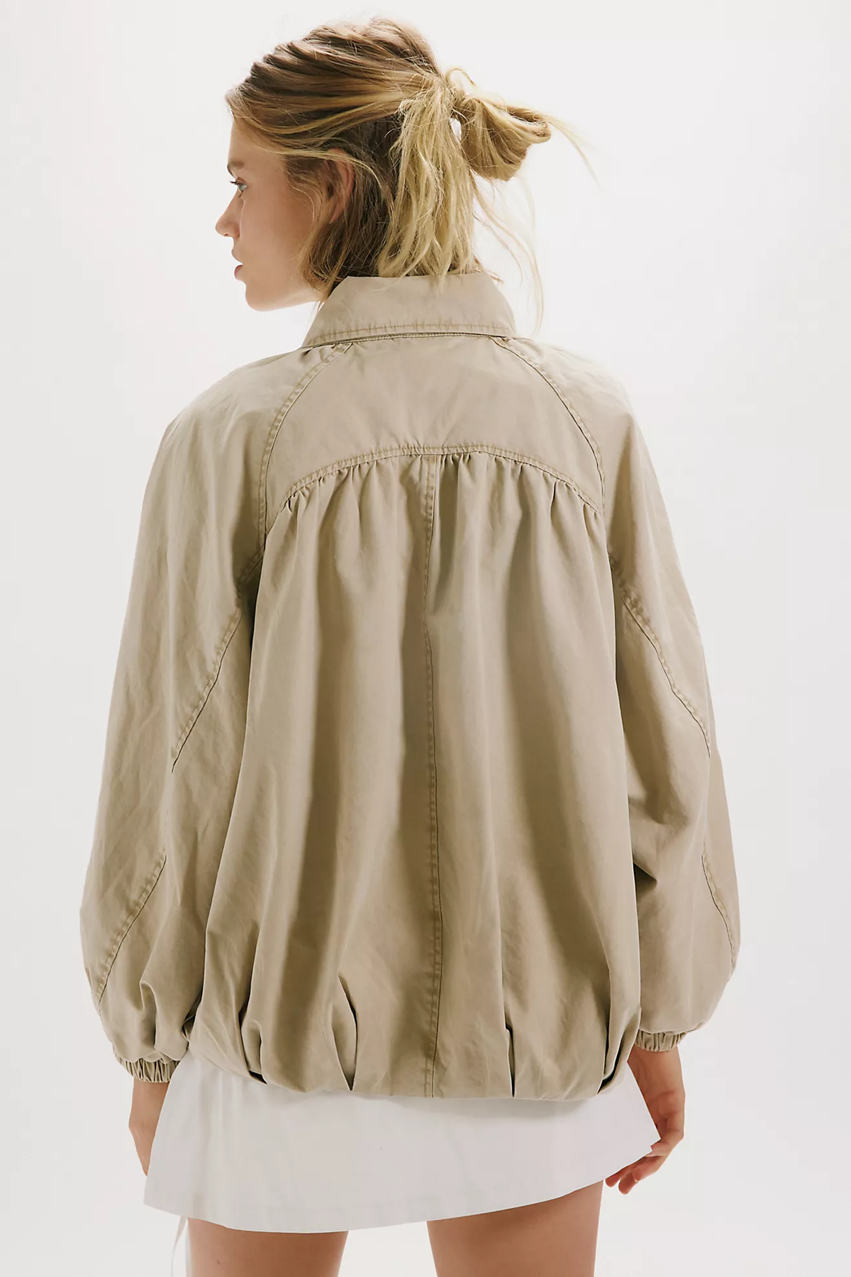 Chelsea Funnel Neck Jacket in Oatmeal