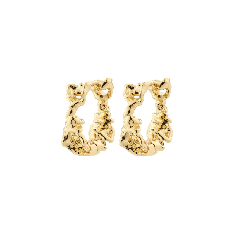 TRUST Recycled Hoop Earrings Gold Plated