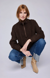 Georgie Half-Zip Pullover in Espresso