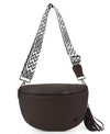 Kimberley Vegan Leather Sling Crossbody in Chocolate