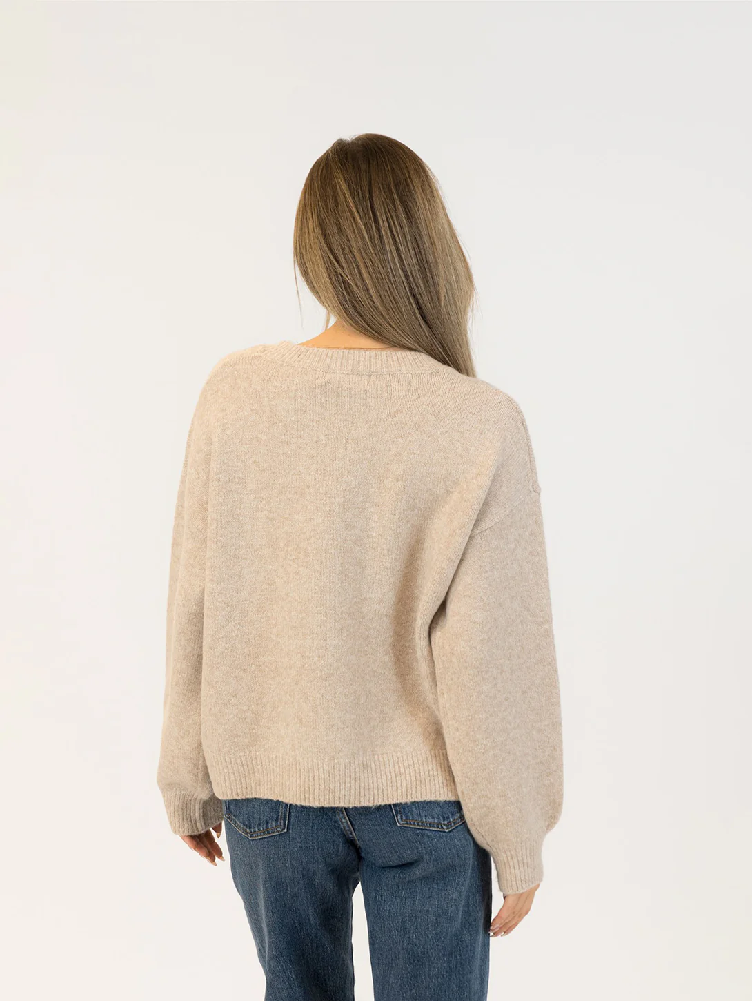 Bows Sweater in Beige