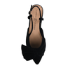 Harmony Bow Slingback Flat in Black Velvet