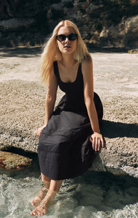 Johanna Midi Dress in Black