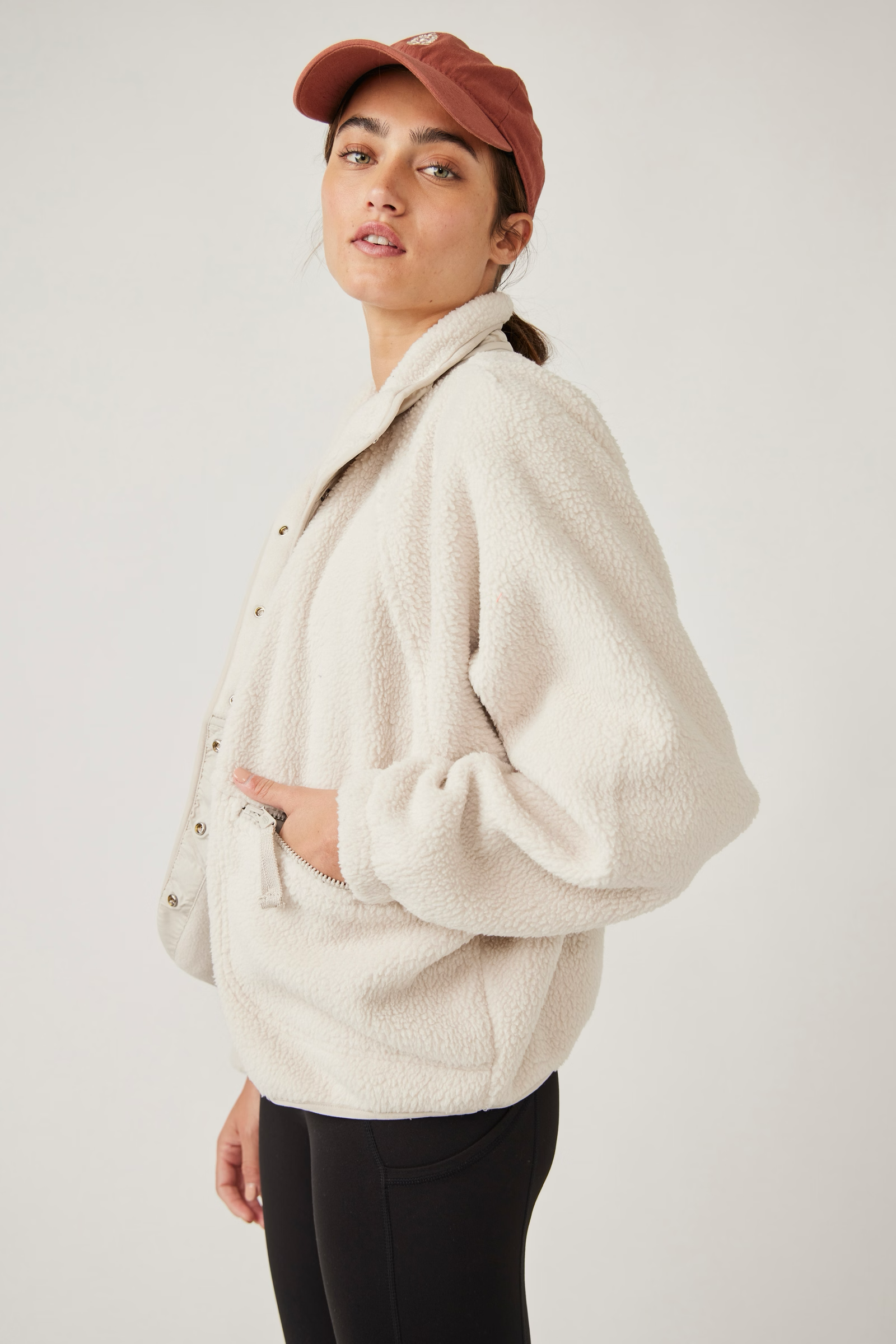 Hit The Slopes Fleece Jacket | Muted Beige