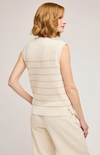 Tanner Knit Vest In Shell Stripe