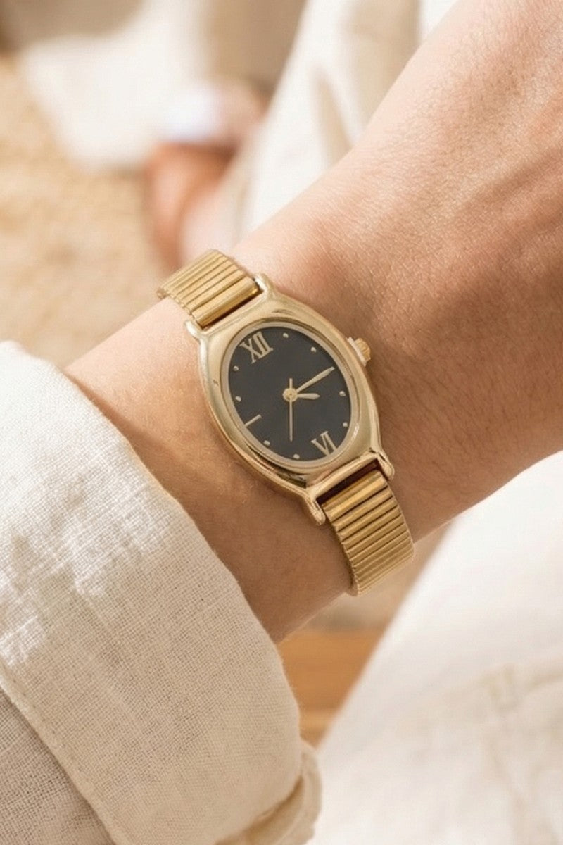 Rachel Vintage Oval Watch | Gold + Silver