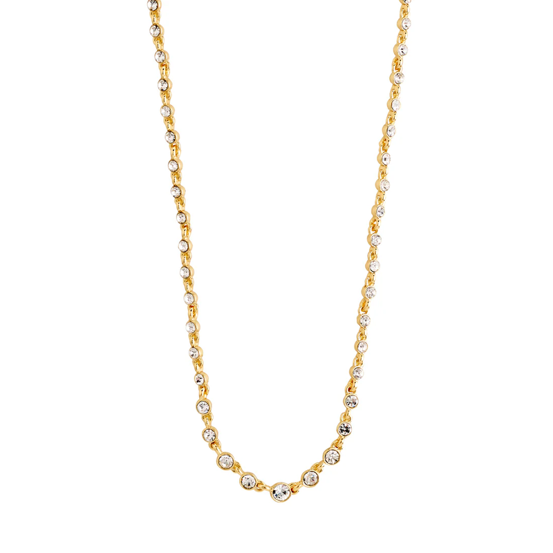 IMOGENE CRYSTAL NECKLACE | GOLD