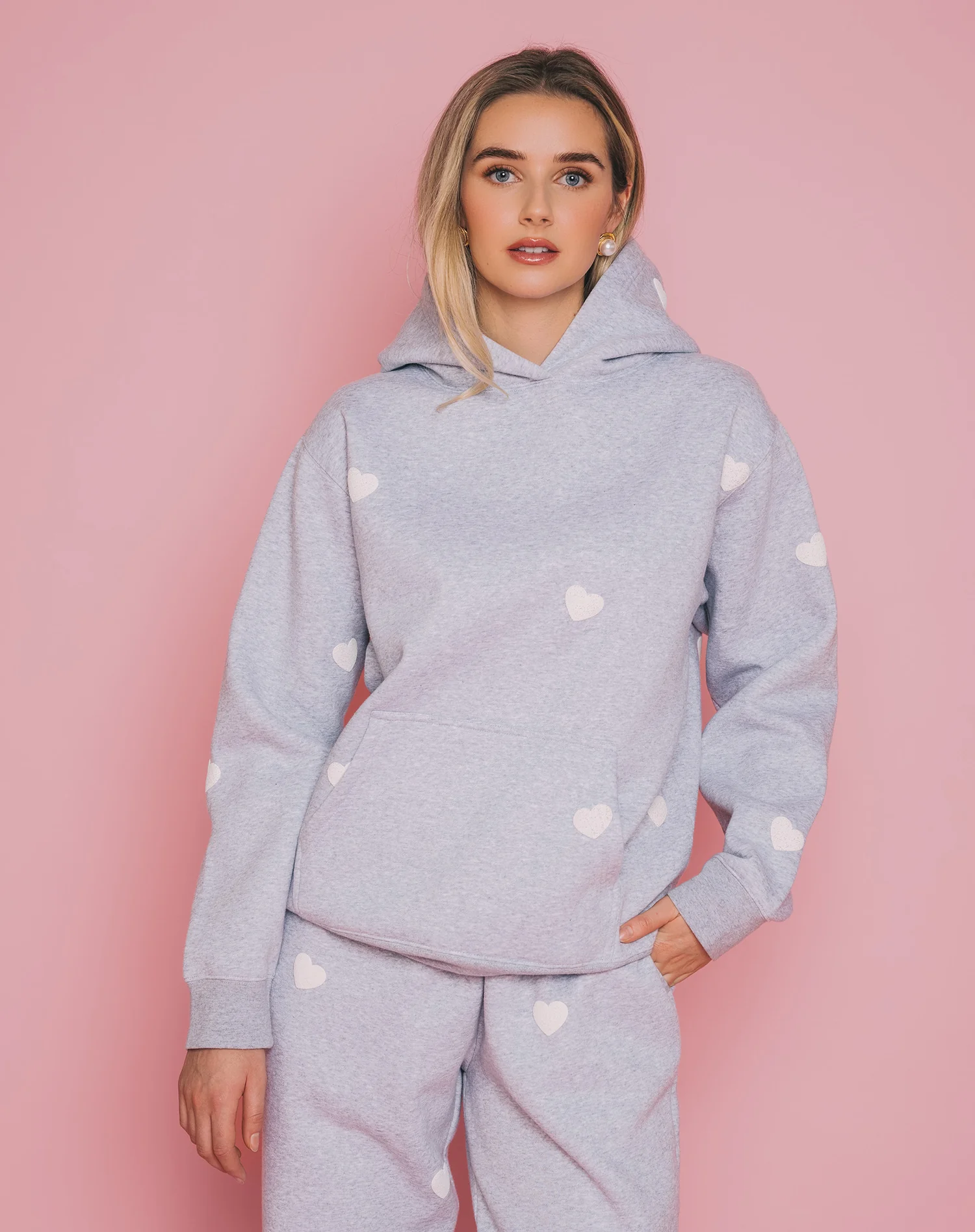 All Over Heart Classic Hoodie
