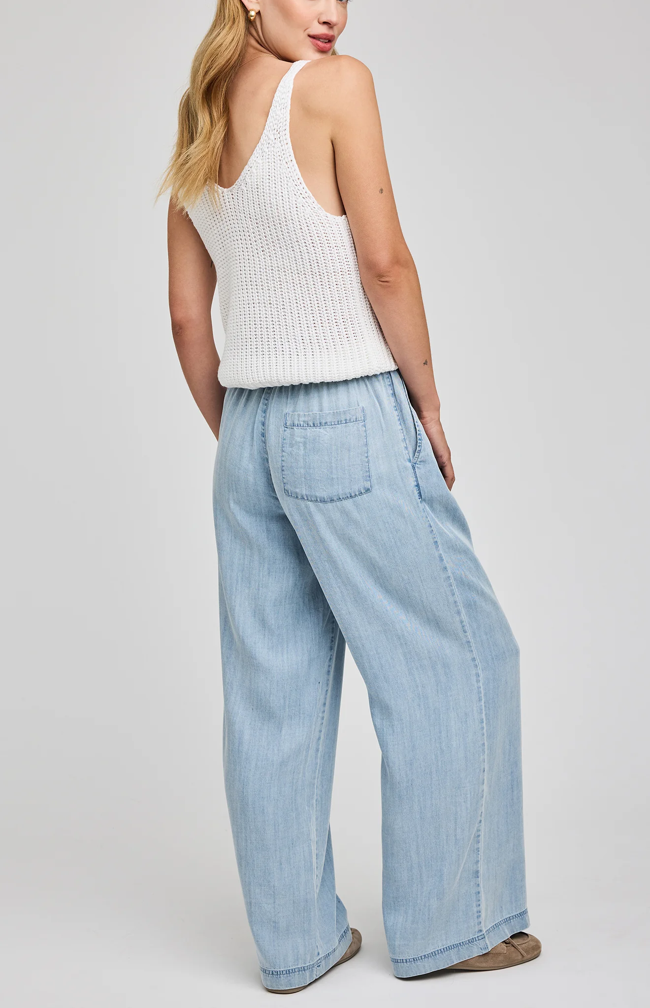 Camille Pant in Light Blue