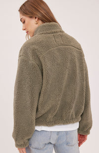 Camden Sherpa Jacket in Sage