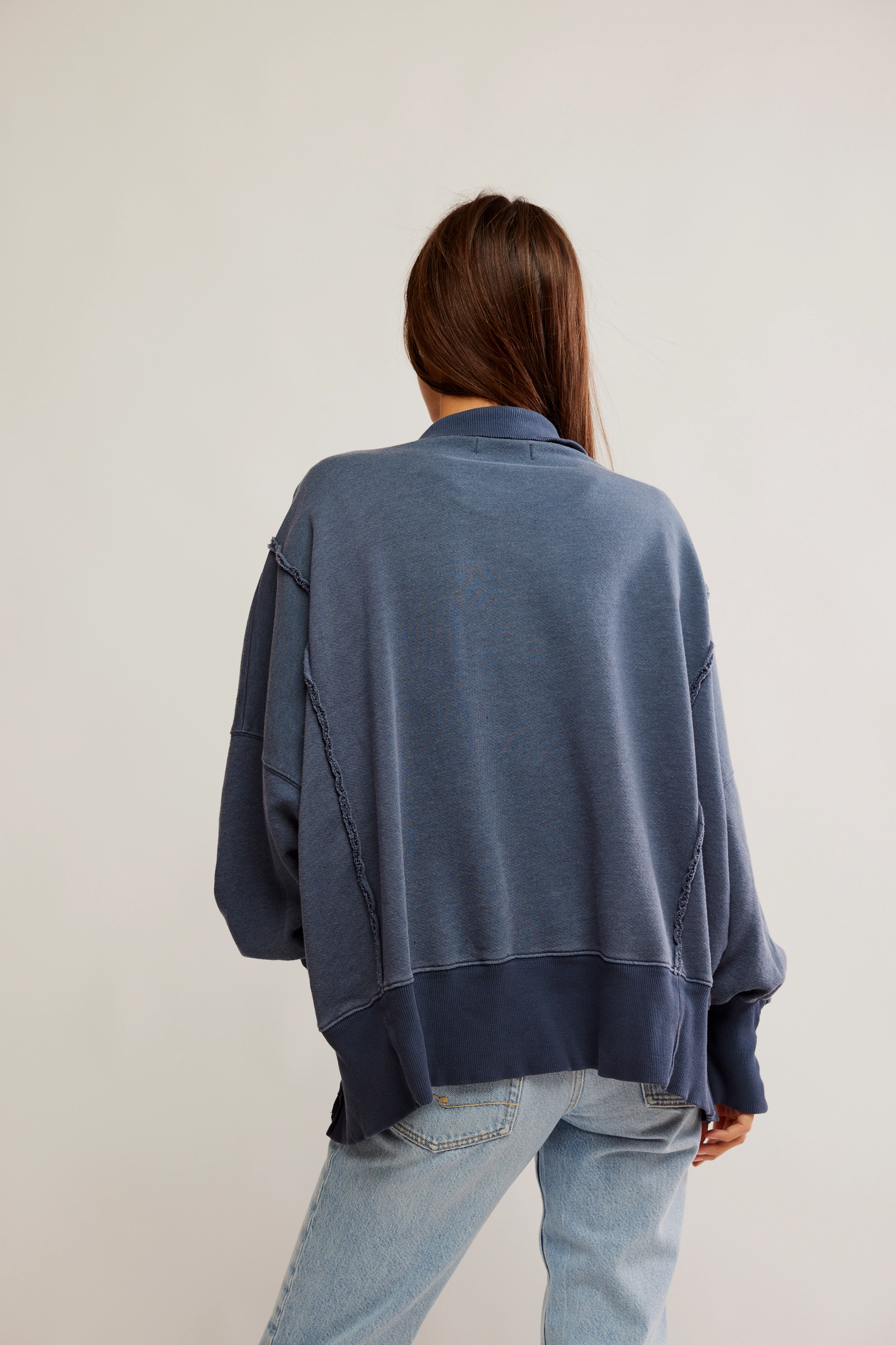 WTF Camden Henley Sweatshirt | Navy