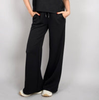 Erika Drawstring Pant in Black | Scuba Collection