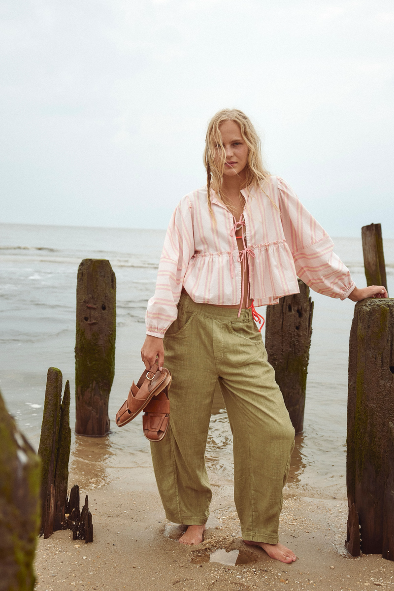 Brunch Babe Blouse in Pink + Yellow Combo