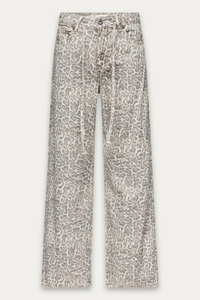 Shelly Leopard Wide Leg Jean