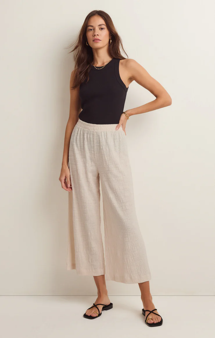 Scout Textured Slub Pant In Whisper White