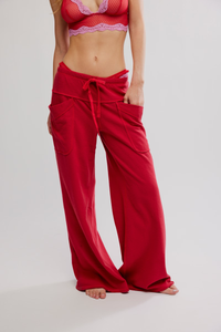Staycation Lounge Pants in Cherry