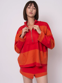 Camille YD Stripe heavy Jersey Long Sleeve | Orange Cherry