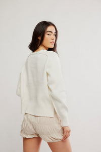 Spring Street Pullover in Optic White