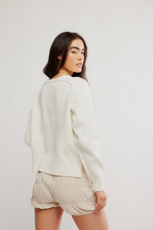 Spring Street Pullover in Optic White