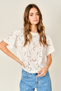 Lace Floral T-Shirt