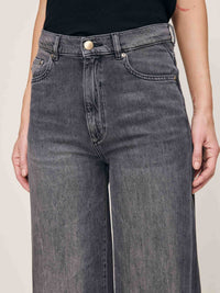 Hepburn Wide Leg High Rise 32" | Nightshade Aura