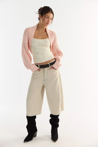 Opal Shrug| Silver Peony