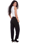 Barry Ponte Barrel Wide-Leg Ankle Pant