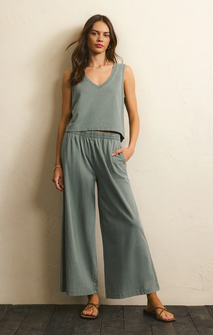 Scout Cotton Jersey Pocket Pant In Palm Green